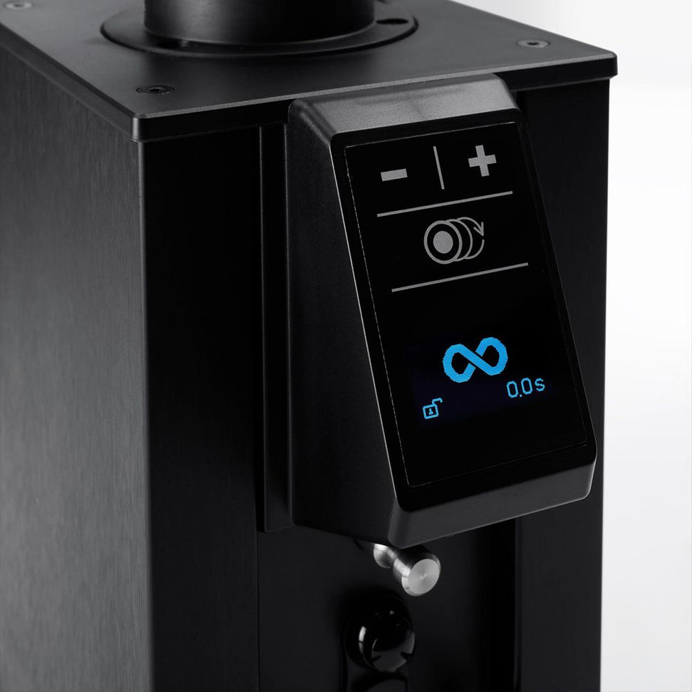 Macap - Leo 55 Satin Black Push-Button On-Demand Espresso Grinder with 55 mm Flat Burrs - ALE55120US