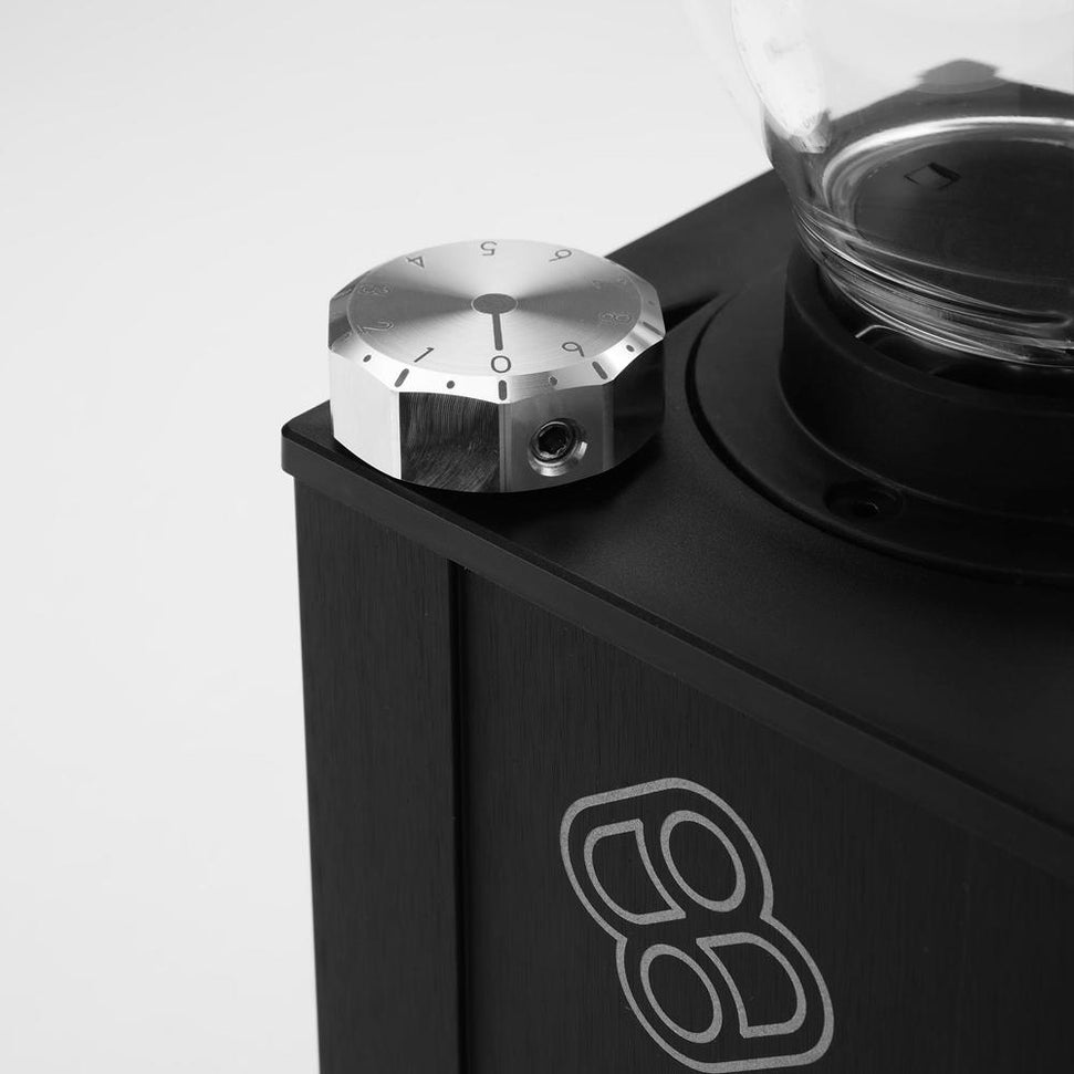 Macap - Leo 55 Satin Black Push-Button On-Demand Espresso Grinder with 55 mm Flat Burrs - ALE55120US