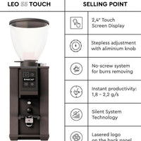 Macap - Residential Coffee Grinder with 55 mm Burrs & Touch Display - Leo 55 Touch