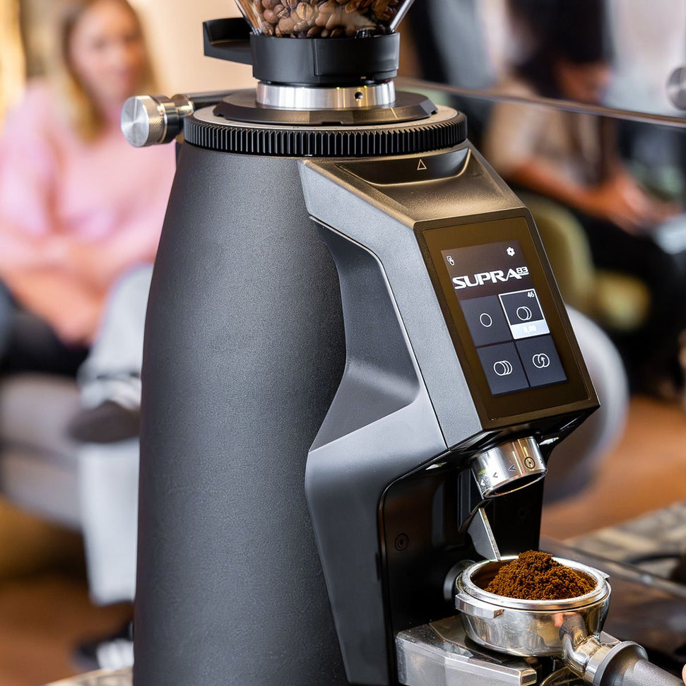 Macap - SUPRA 83 Stepless Black Commercial Espresso Grinder with 83 mm Flat Burrs - BSU83173US