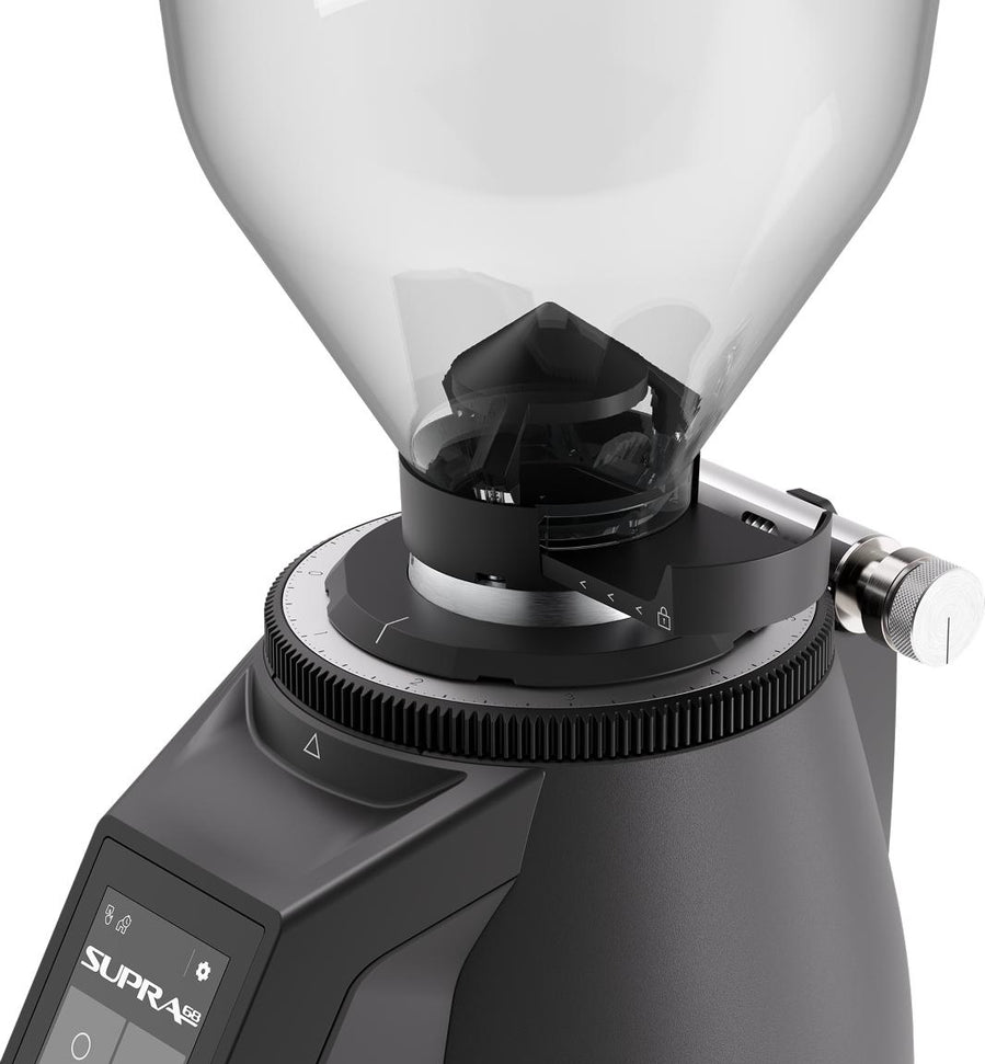 Macap - SUPRA 83 Stepless Black Commercial Espresso Grinder with 83 mm Flat Burrs - BSU83173US