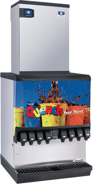 Manitowoc - 115V 30.5" Remote CVD Technology Half Size Cube Ice Machine With 1150 lbs/24 Hr - IBT1020C-161
