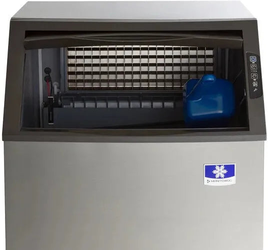 Manitowoc - 115V Volt Grounded Power Cord 26" Air Cooled Undercounter Dice Cube Ice Machine with 198 lbs Production Per 24 Hours - UDF0190A-161B