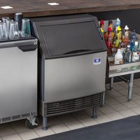 Manitowoc - 115V Volt Grounded Power Cord 26" Air Cooled Undercounter Dice Cube Ice Machine with 198 lbs Production Per 24 Hours - UDF0190A-161B - DISCONTINUED