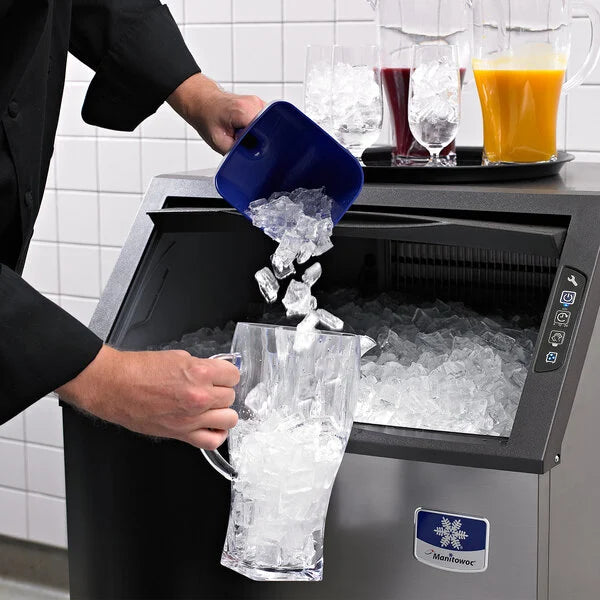 Manitowoc - 115V Volt Grounded Power Cord 26" Water Cooled Undercounter Dice Cube Ice Machine with 220 lbs Production Per 24 Hours - UDF0240W-161B - DISCONTINUED