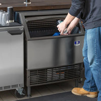 Manitowoc - 115V Volt Grounded Power Cord 30" Water Cooled Undercounter Dice Cube Ice Machine with 290 lbs Production Per 24 Hours - UDF0310W-161B