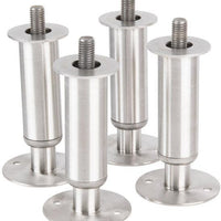 Manitowoc - 6" Adjustable Secured Stainless Steel Flanged Feet, Pack of 4 - K00145