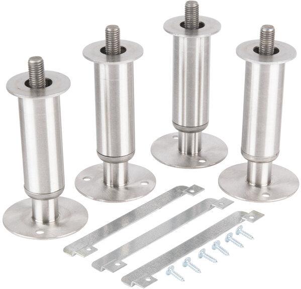 Manitowoc - 6" Adjustable Secured Stainless Steel Flanged Feet, Pack of 4 - K00145