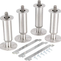 Manitowoc - 6" Adjustable Secured Stainless Steel Flanged Feet, Pack of 4 - K00145