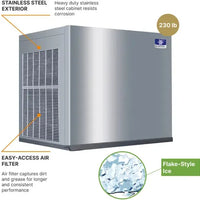 Manitowoc - Flake and Nugget Modular 240V 22" Water Cooled Flake Ice Machine With 682 lbs Production Per 24 Hours - RFK0620WZ-251