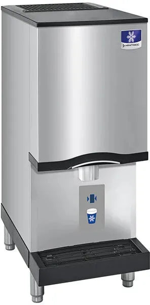 Manitowoc - NEO 120V 35" Air Cooled Countertop Nugget Ice Maker and 10 lbs. Bin with CNP Solid Panel - CNP0201A-161N