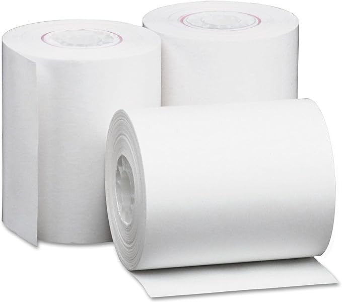 Max Prime - 2.25" X 100' 2ply Bond Register Rolls, Pack of 10, Case of 4 Packs - RRT2225100