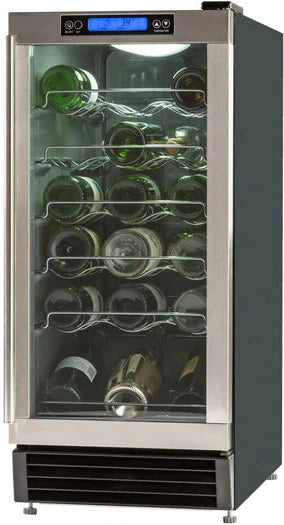Maxx Cold - 3 cu. ft. Stainless Steel and Glass Door Compact Wine Cooler - MCWC28HC