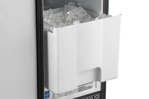 Maxx Cold - 50 lb Black Stainless Steel Self-Contained Ice Machine - MIM50