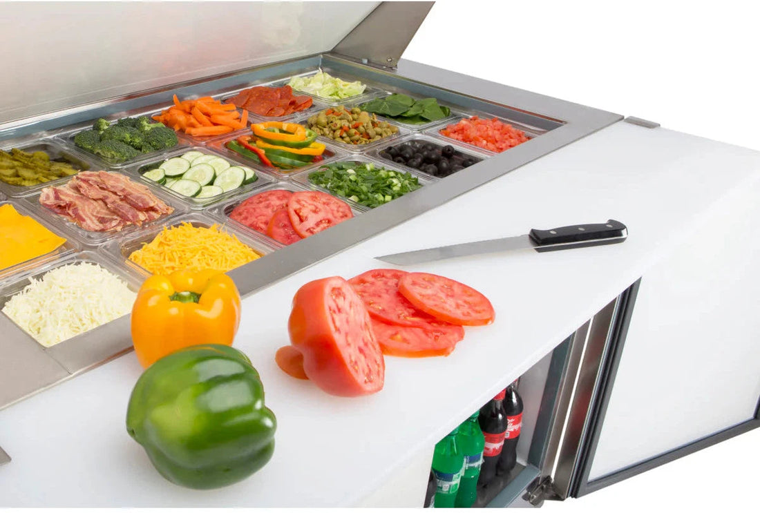 Maxx Cold - 72" Triple Door Megatop Refrigerated Prep Table - MXCR72MHC