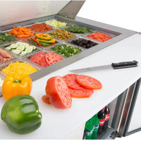 Maxx Cold - 72" Triple Door Megatop Refrigerated Prep Table - MXCR72MHC