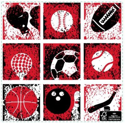 McNairn - 12" X 12" Football Basket Liner, 2000/Cs - 018318