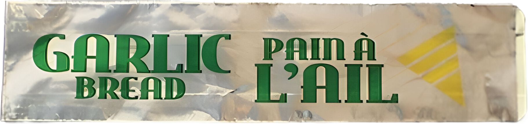 McNairn - 5" x 2.5" x 21" Stock Print Garlic Bread Foil Bags, 500/Cs - 322304