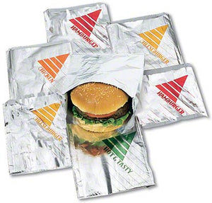 McNairn - 6" X .75" X 6.75" Foil Sandwich/Burger Bag, 1000/Cs - 321601