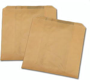 McNairn - 6" x 0.75" x 6.75" Natural Greaseproof Sandwich Foil Bags, 1000/Cs - 320250