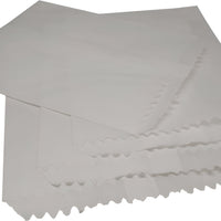 McNairn - 6" x 2" x 9" White Greaseproof Jumbo Sandwich Paper Bags, Pack of 1000 - 2061009