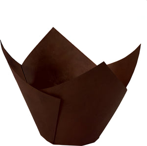 McNairn - Dark Chocolate Tulip Muffin Baking Cups, 100/Bx - 500302