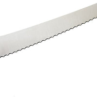 Mercer - 10" Japanese Steel Wavy Edge Wide Bread Knife with Blue Handle - M23210BL