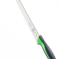 Mercer - 10" Japanese Steel Wavy Edge Wide Bread Knife with Green Handle - M23210GR