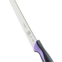 Mercer - 10" Japanese Steel Wavy Edge Wide Bread Knife with Purple Handle - M23210PU