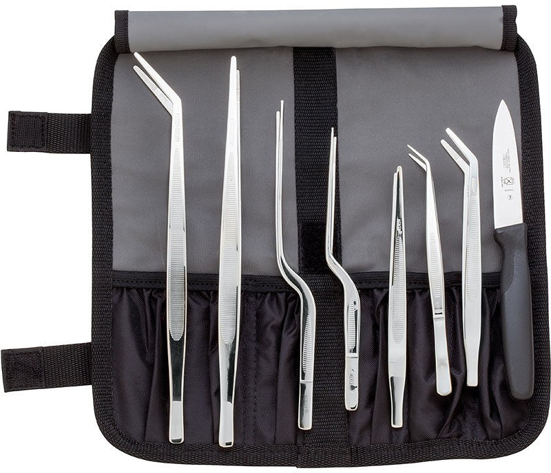 Mercer - 10-Pc. Stainless Steel Precision Plating Tongs Pack - M35152