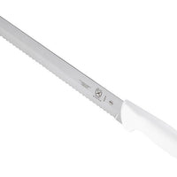 Mercer - 11" Japanese Steel Wavy Edge Slicer with White Handle - M18140