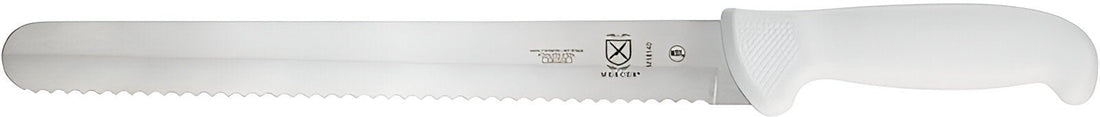 Mercer - 11" Japanese Steel Wavy Edge Slicer with White Handle - M18140