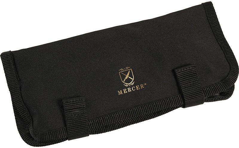 Mercer - 11" x 5" x 0.25" Polyester Black Plating Tool Roll with 6 Compartment - M30920