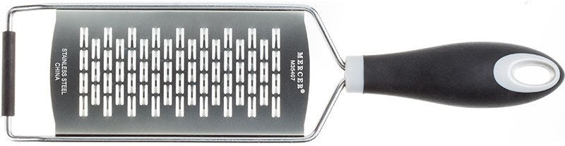 Mercer - 11.5" X 2.8" Stainless Steel Wide Ribbon Grater with Black Santoprene Handle - M35407
