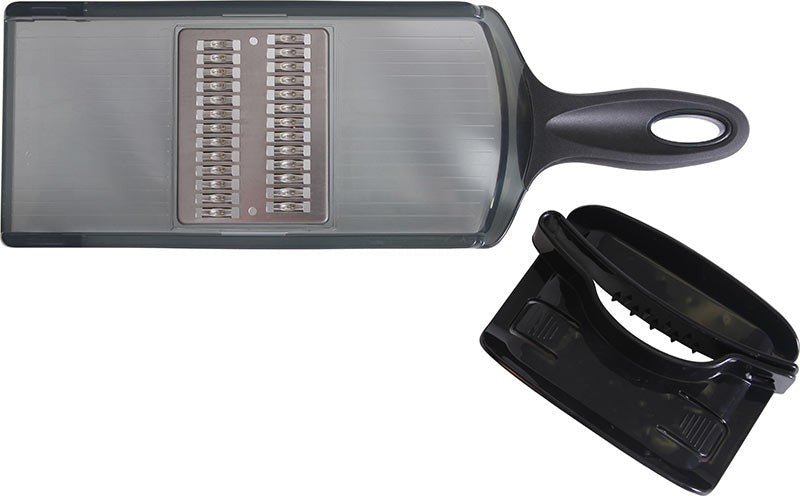 Mercer - 11.75" x 4.75" x 0.6" High Carbon Steel Black Julienne Hand Slicer - M35702