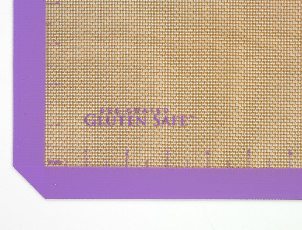 Mercer - 11.8" x 16.5" Half Size Silicone Bake Mat with Purple Border - M31093PU