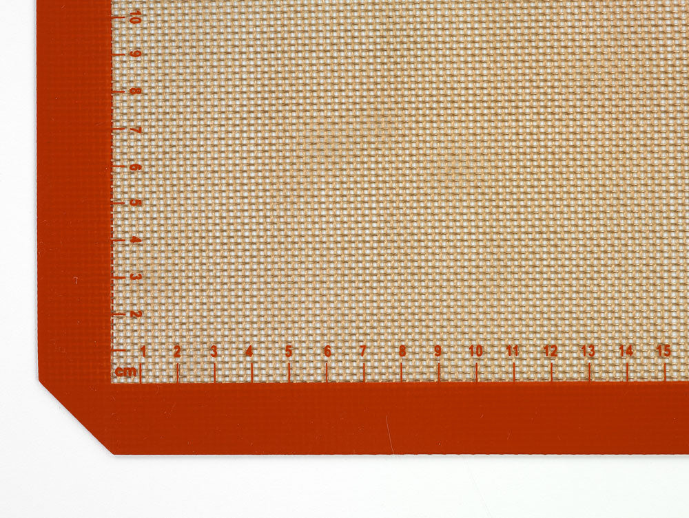 Mercer - 16.5" x 24.5" Silicone Full Size Bake Mat with Orange Border - M31087OR