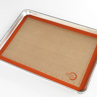 Mercer - 16.5" x 24.5" Silicone Full Size Bake Mat with Orange Border - M31087OR