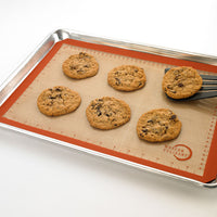 Mercer - 16.5" x 24.5" Silicone Full Size Bake Mat with Orange Border - M31087OR