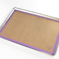 Mercer - 16.5" x 24.5" Silicone Full Size Bake Mat with Purple Border - M31087PU
