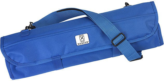 Mercer - 20.25" x 5" x 1.25" Polyester Blue 7 Pocket Knife Roll - M30007BL
