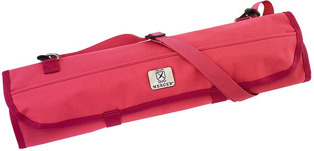 Mercer - 20.25" x 5" x 1.25" Polyester Pink 7 Pocket Knife Roll - M30007PK
