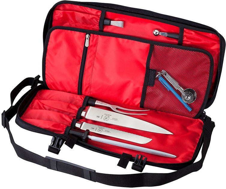 Mercer - 21" x 10" x 1.25" Polyester Black Single Zip Knife Case - M30512M