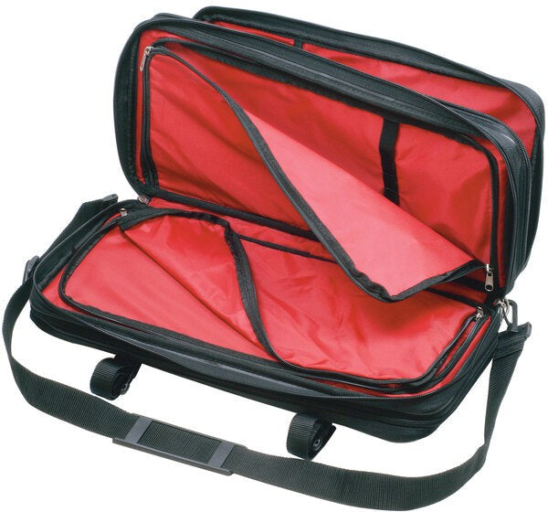 Mercer - 21" x 10" x 4" Polyester Black Triple-Zip Knife Case - M30429M