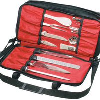 Mercer - 21" x 10" x 4" Polyester Black Triple-Zip Knife Case - M30429M