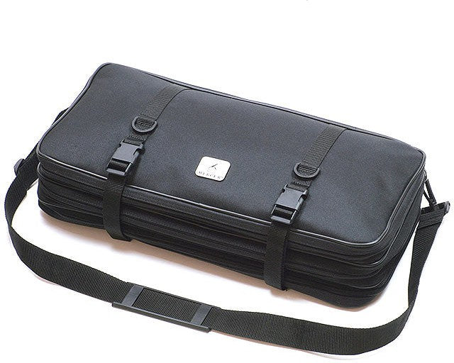 Mercer - 21" x 10" x 4" Polyester Black Triple-Zip Knife Case - M30429M