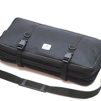 Mercer - 21" x 10" x 4" Polyester Black Triple-Zip Knife Case - M30429M