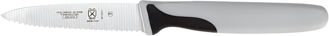 Mercer - 3" German Steel Slim Serrated Paring Knife with White Handle - M19901P