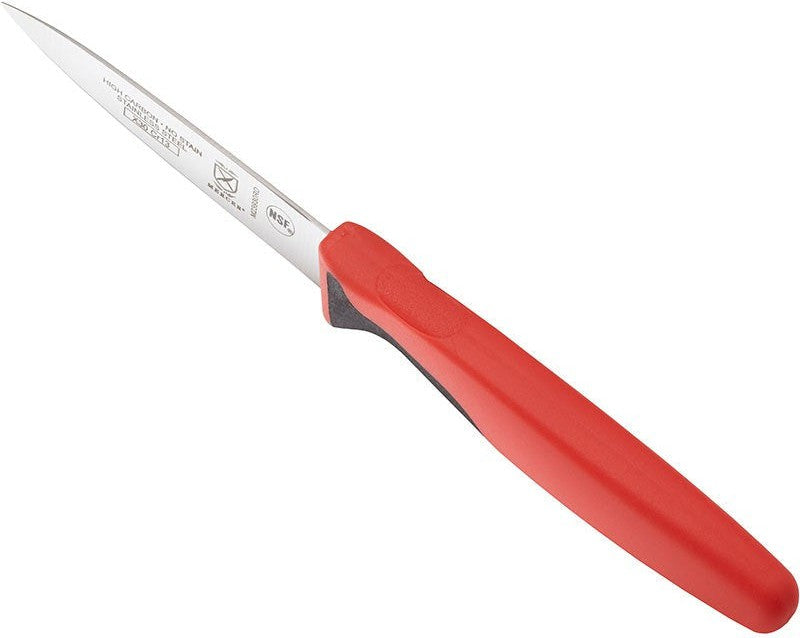 Mercer - 3" Japanese Steel Slim Paring Knife with Red Handle - M23930RD