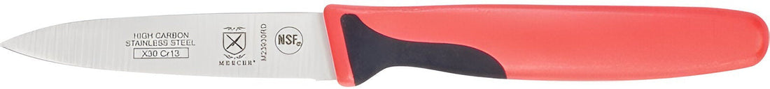 Mercer - 3" Japanese Steel Slim Paring Knife with Red Handle - M23930RD